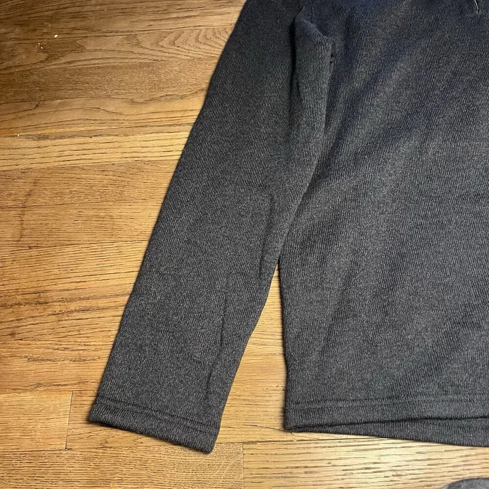 Izod Men XLT Tall Pullover Sweater Fleece Long Sleeve Black 1/4 Zip Holiday $80